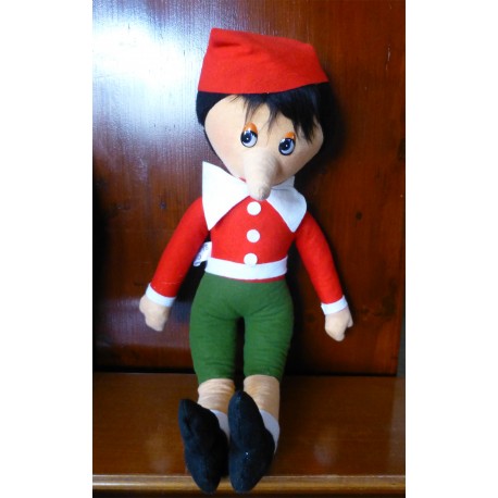 Pinocchio vintage in panno lenci Alberani Milano